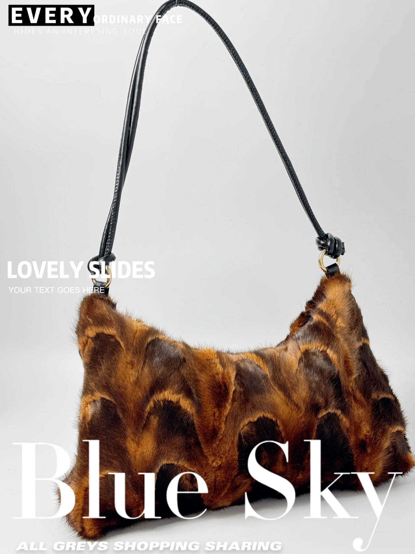 Real Fur Shoulder Bag Women Mink Hair Designer Luxury Handbag Trend Casual Elegant Female Bags