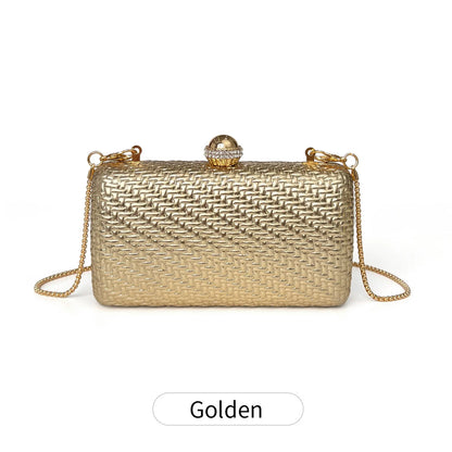 Sparkling Diamond Clasp Evening Clutch Bag