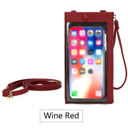 Touchscreen Phone Wallet Crossbody Bag for Women – PU Leather