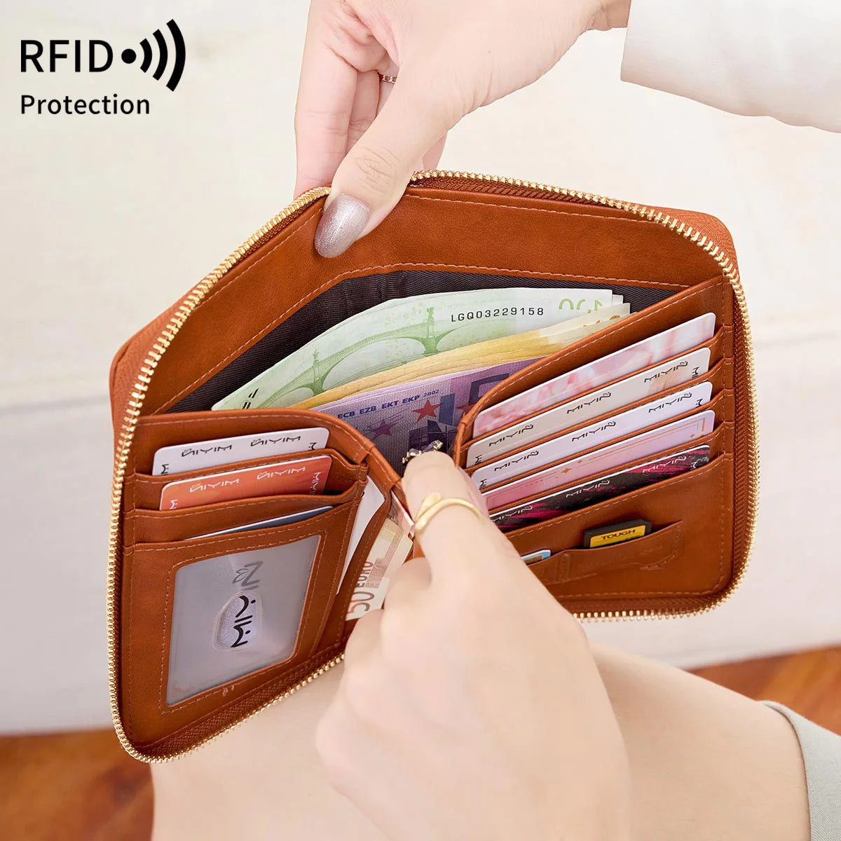 RFID Blocking Passport Holder & Travel Wallet – Credit Card Bag for Women & Men