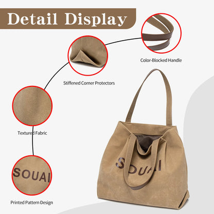 Large Capacity Canvas Tote Bag – Women's Casual Shoulder Bag