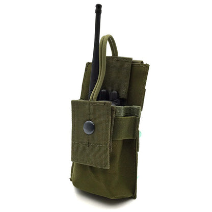 Tactical MOLLE Radio Pouch – Adjustable Walkie Talkie Holder