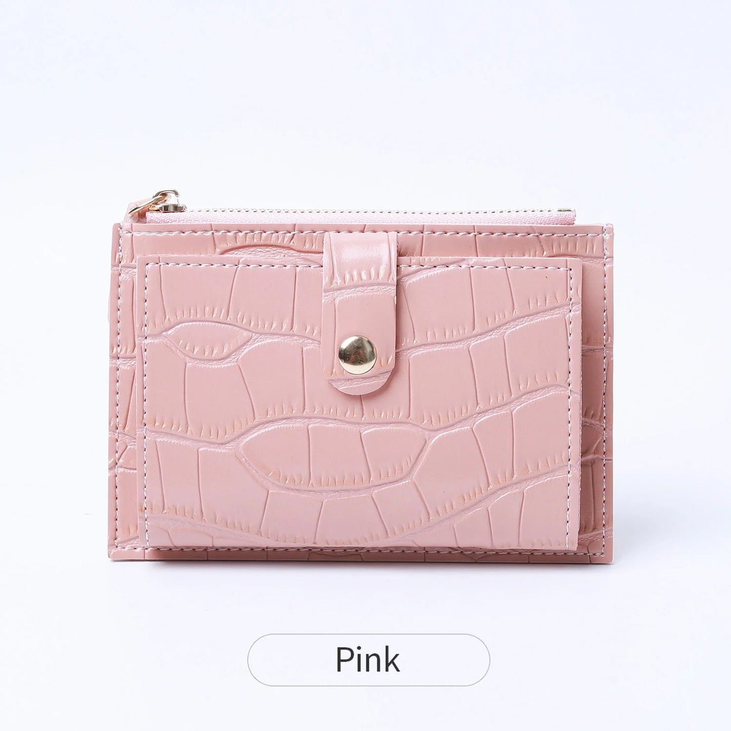 Women's Mini PU Leather Card Holder Wallet with Coin Purse