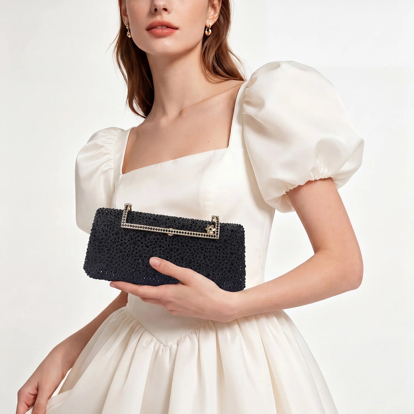 Sparkling Crystal Evening Clutch Bag – Women's Luxury Mini Crossbody