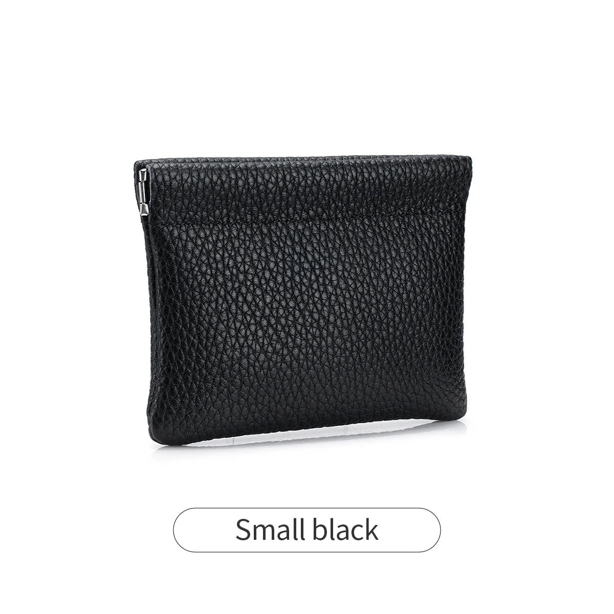 Self-Closing PU Leather Long Wallet Women Squeeze Coin Purse