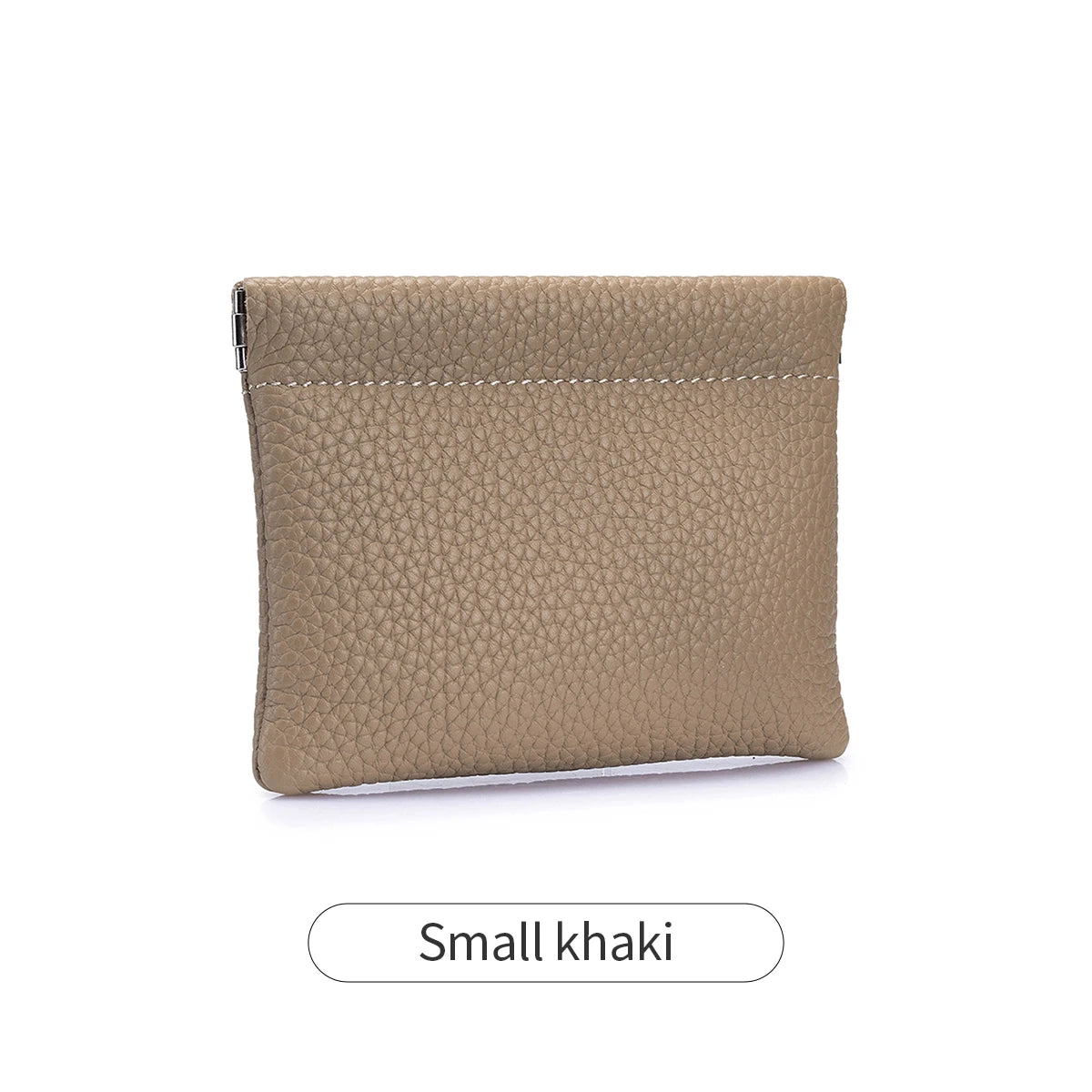 Self-Closing PU Leather Long Wallet Women Squeeze Coin Purse