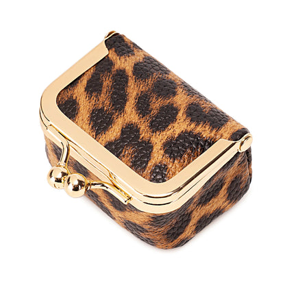 Leopard Print Mini Jewelry Box & Coin Purse for Women