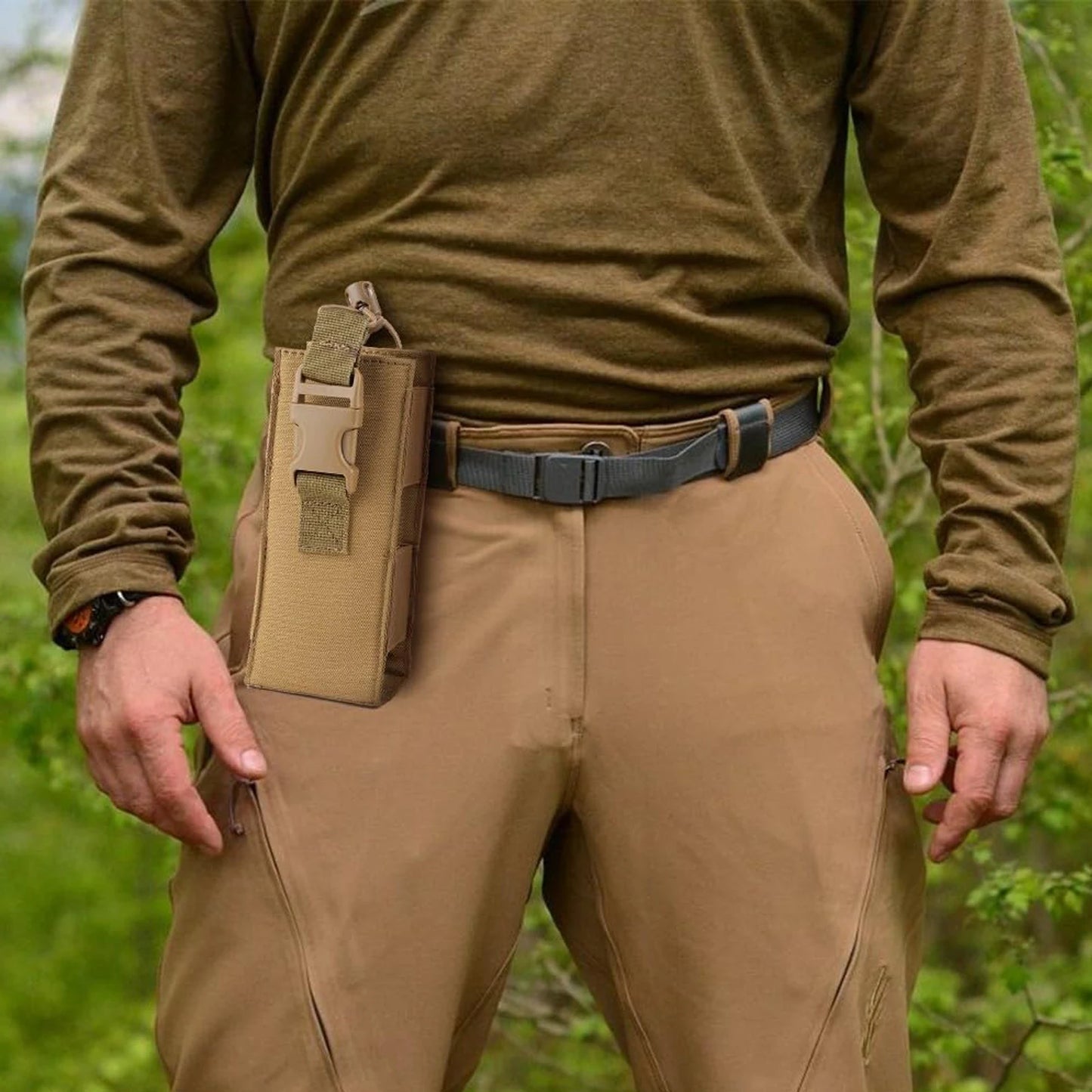 Water Bottle Holder Pouch – Tactical MOLLE Carrier for Hiking