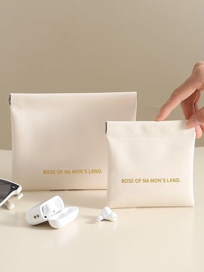 Snap-Close Cosmetic Bag – Portable Makeup & Toiletry Pouch