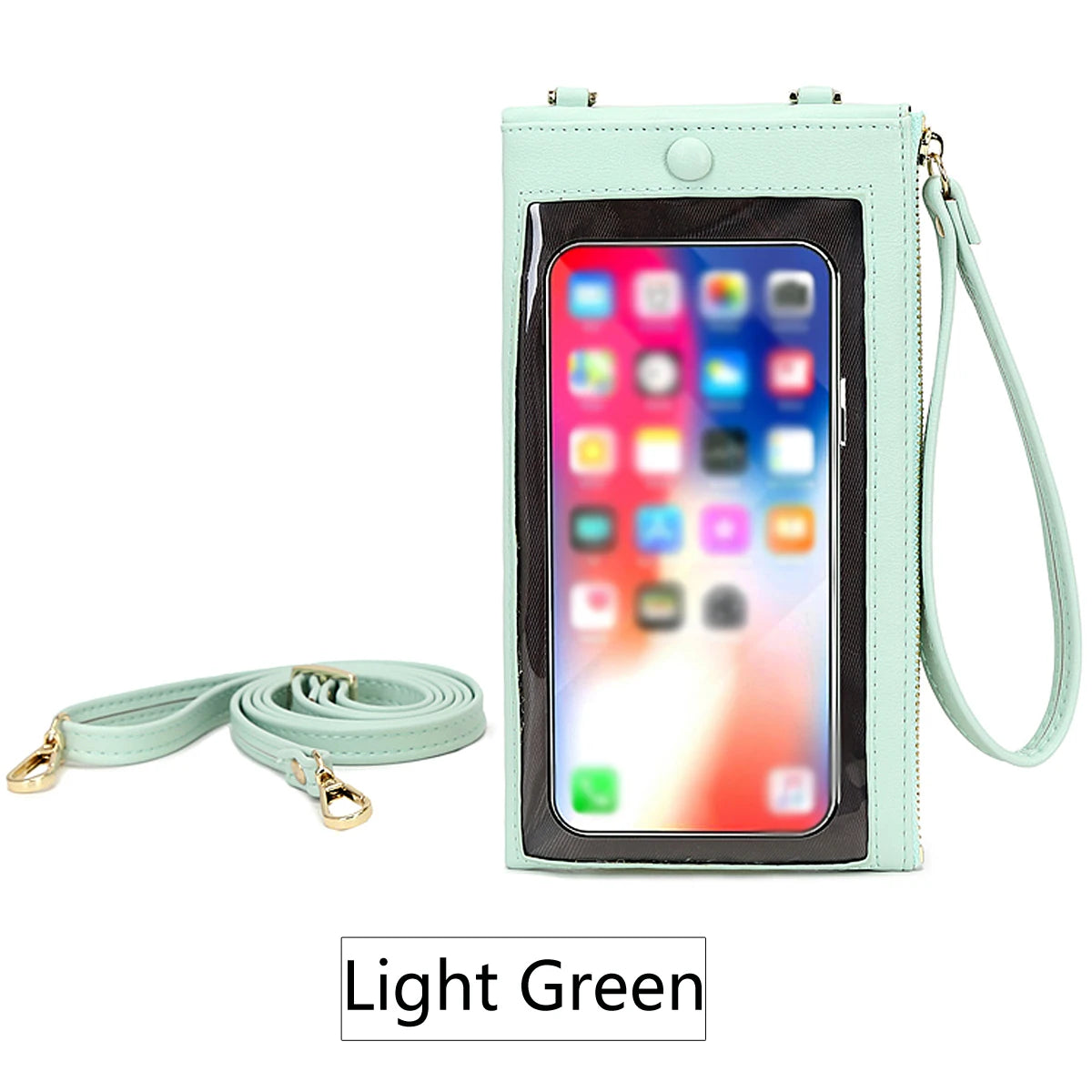 Touchscreen Phone Wallet Crossbody Bag for Women – PU Leather