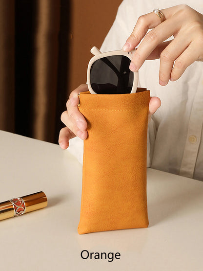 Soft Leather Sunglasses Pouch – Minimalist Eyewear Case