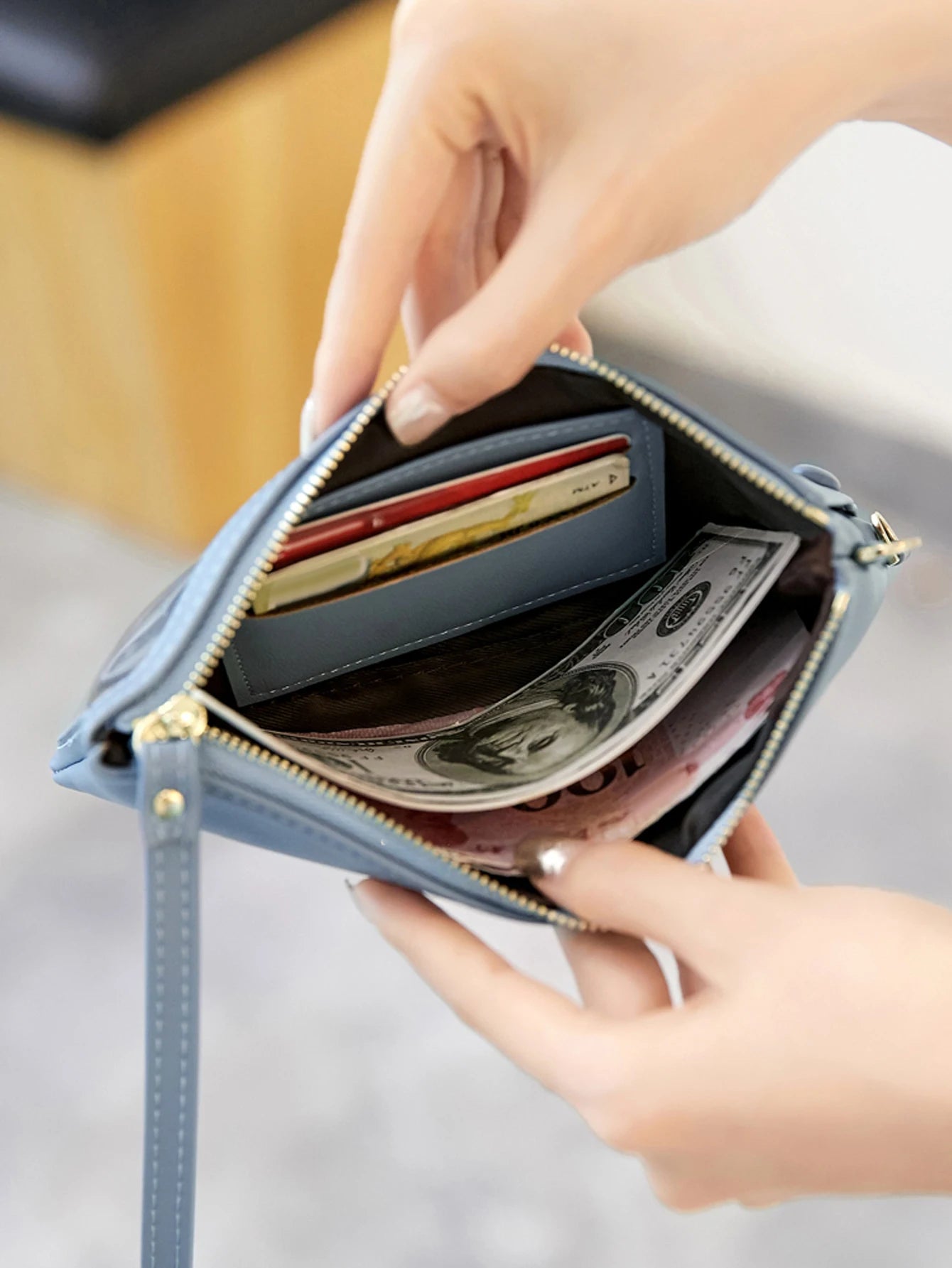 Touchscreen Phone Wallet Crossbody Bag for Women – PU Leather