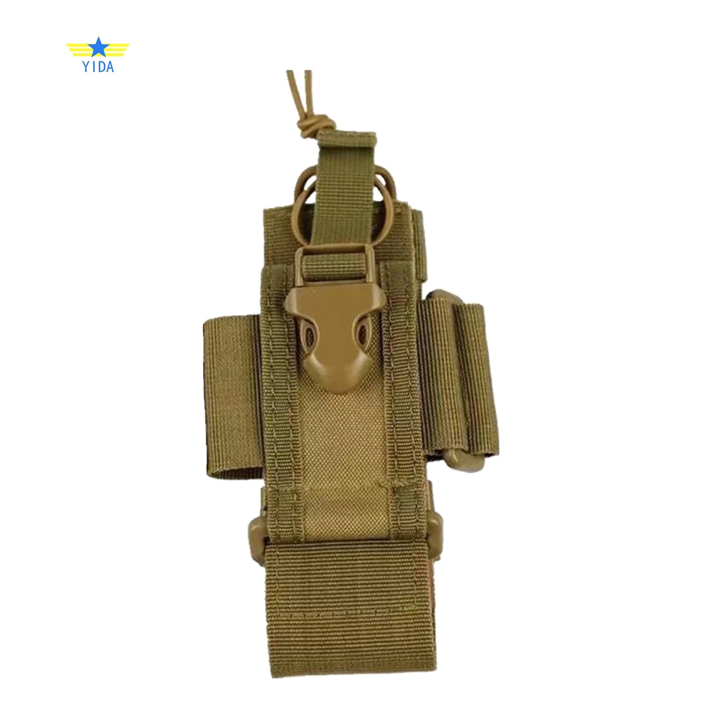 Tactical MOLLE Radio Holster Pouch – Adjustable Nylon Walkie Talkie Holder