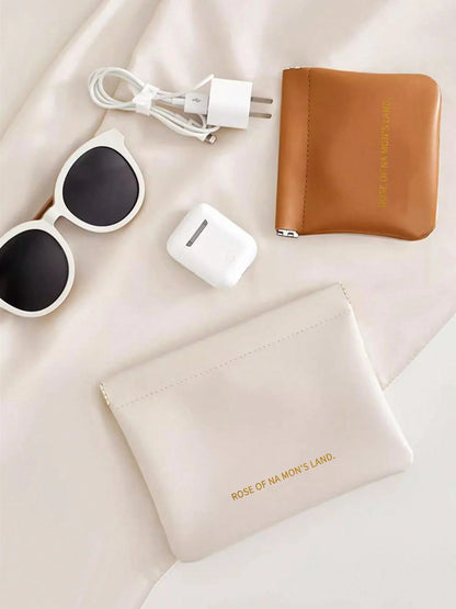 Snap-Close Cosmetic Bag – Portable Makeup & Toiletry Pouch
