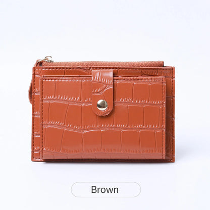 Women's Mini PU Leather Card Holder Wallet with Coin Purse