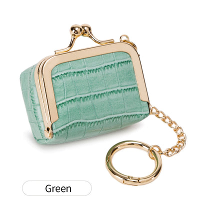 Crocodile Pattern Mini Jewelry Box Bag with Gold Chain