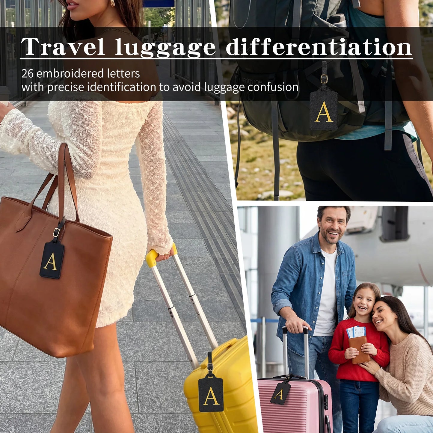 Personalized Initial Letter Luggage Tag – Anti-Lost Suitcase ID Tag