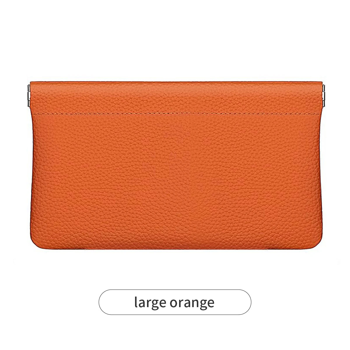 Self-Closing PU Leather Long Wallet Women Squeeze Coin Purse
