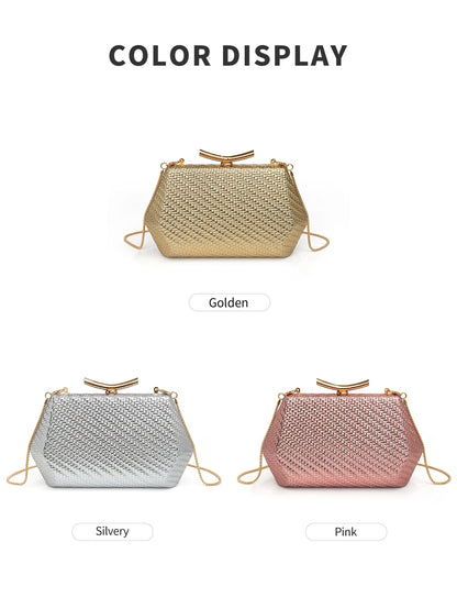 Woven Diamond Evening Bag for Women – Luxury Clutch Purse