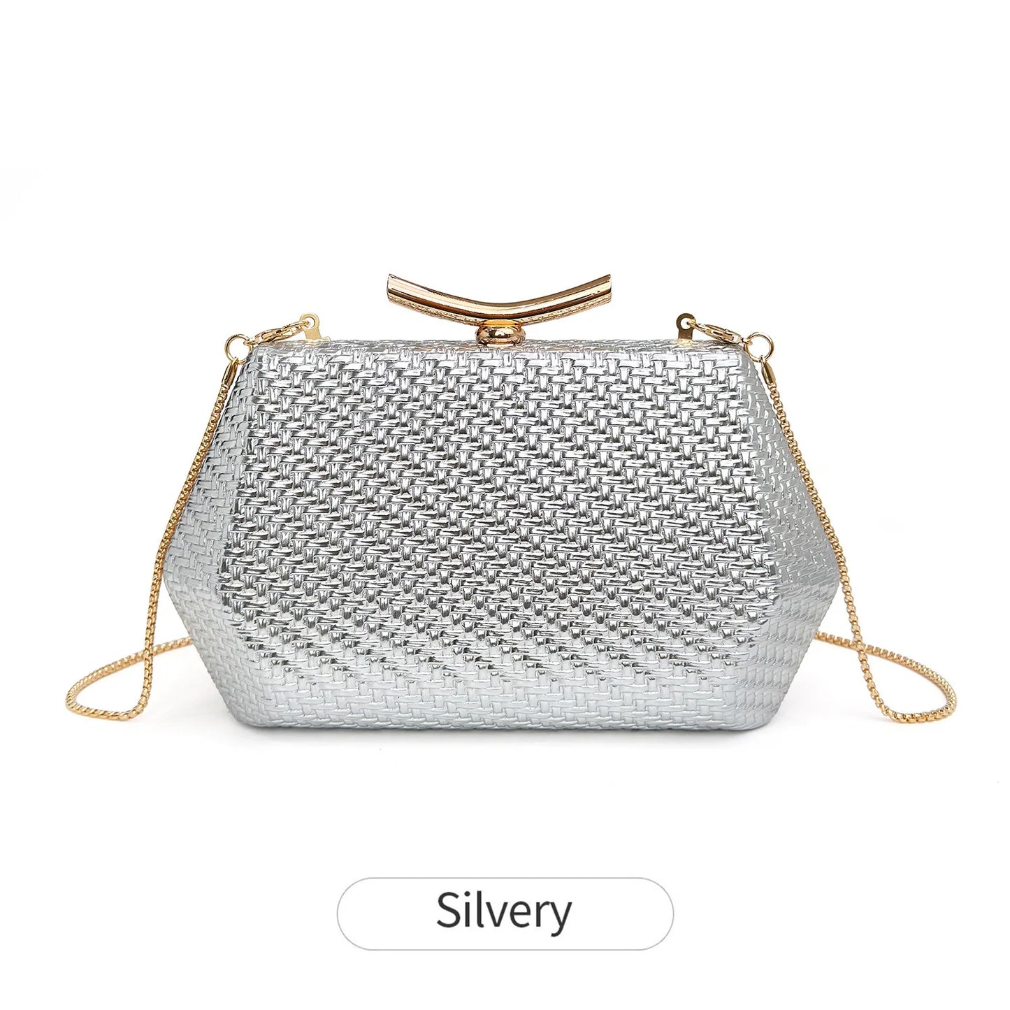 Woven Diamond Evening Bag for Women – Luxury Clutch Purse