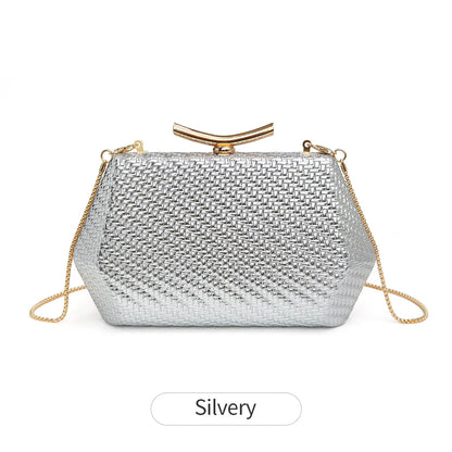 Woven Diamond Evening Bag for Women – Luxury Clutch Purse