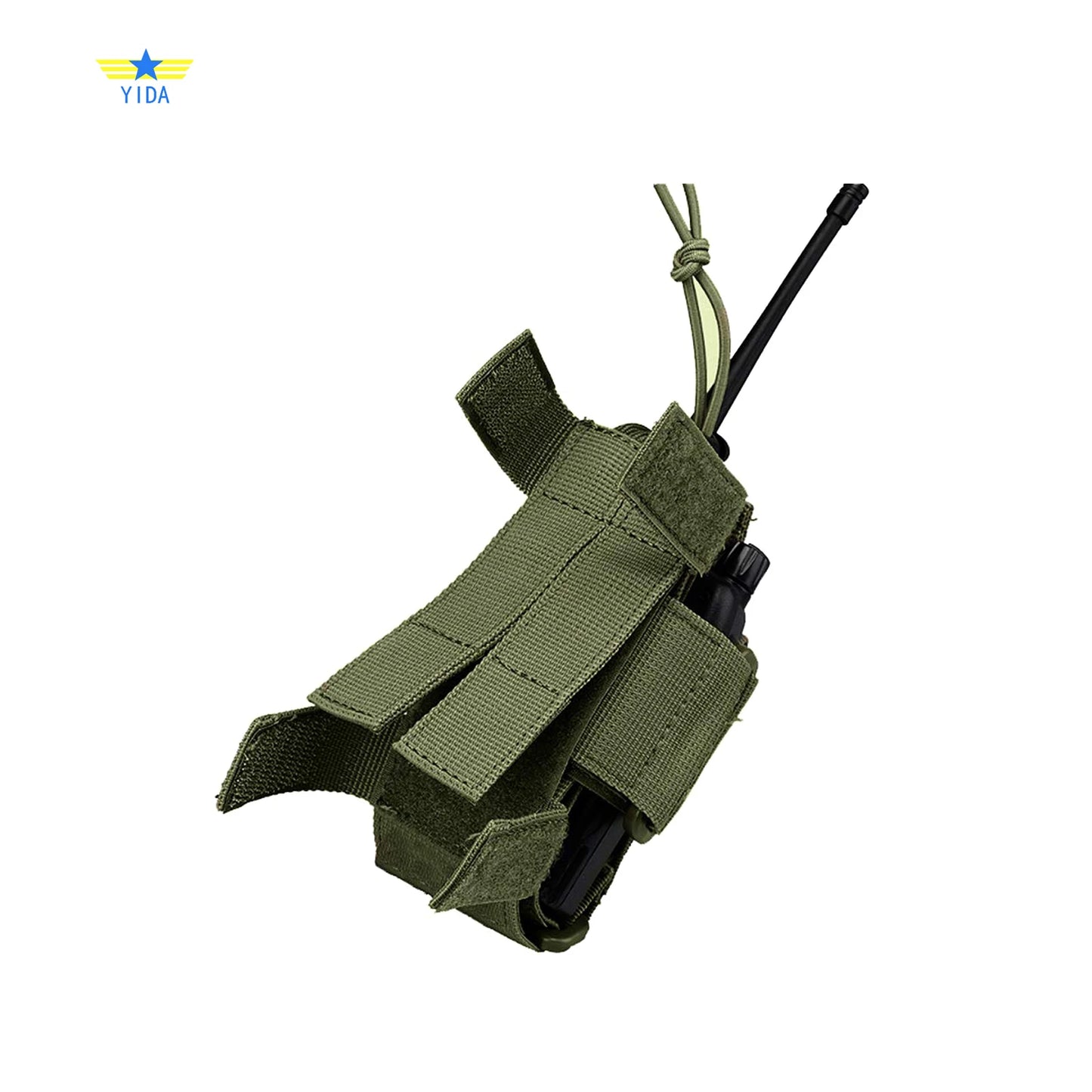 Tactical MOLLE Radio Holster Pouch – Adjustable Nylon Walkie Talkie Holder