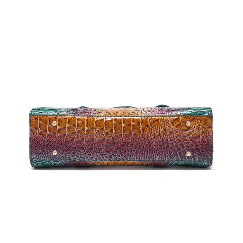 Crocodile Pattern PU Leather Shoulder Handbag for Women