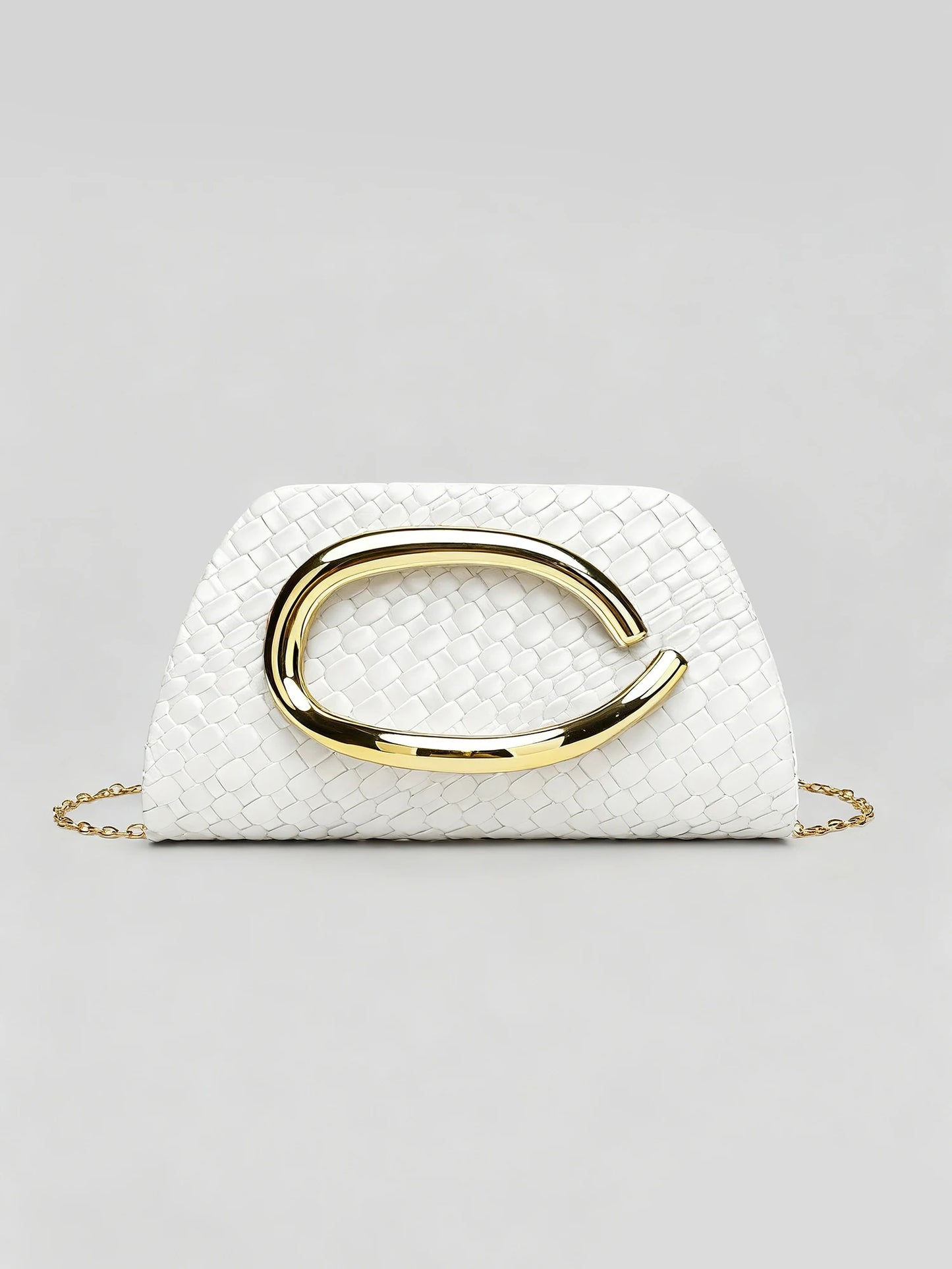 Women's Luxury Evening Clutch Bag – Chain Shoulder Crossbody with Gold Clasp