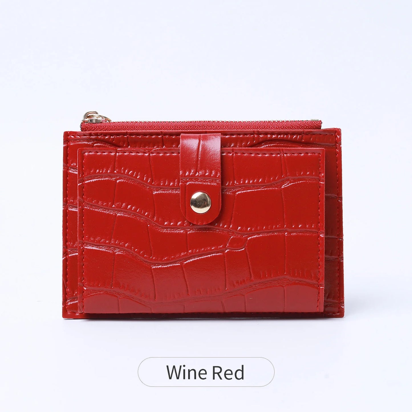 Women's Mini PU Leather Card Holder Wallet with Coin Purse