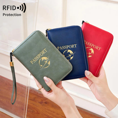 RFID Blocking Passport Holder & Travel Wallet – Credit Card Bag for Women & Men