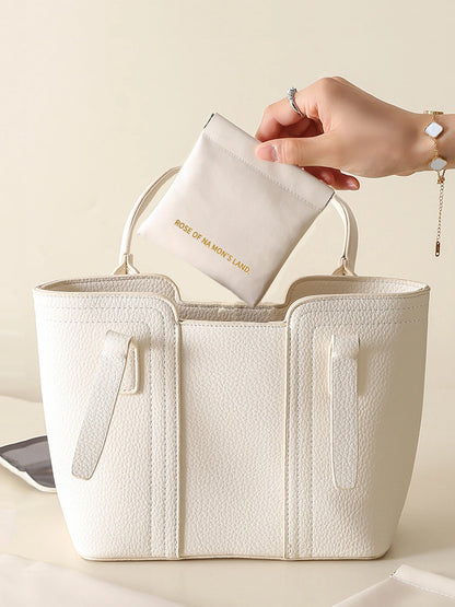 Snap-Close Cosmetic Bag – Portable Makeup & Toiletry Pouch