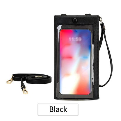 Touchscreen Phone Wallet Crossbody Bag for Women – PU Leather
