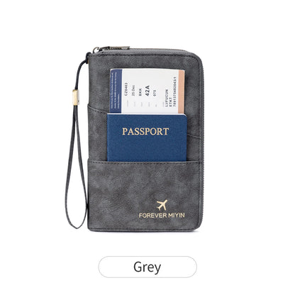 RFID Passport Holder Travel Wallet – Large Capacity PU Leather