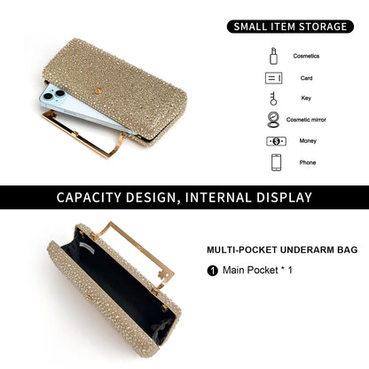 Sparkling Crystal Evening Clutch Bag – Women's Luxury Mini Crossbody