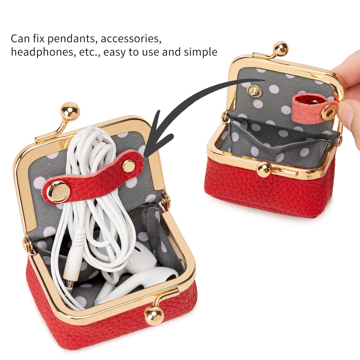 Kiss Lock Coin Purse – Mini Jewelry & Ring Travel Pouch