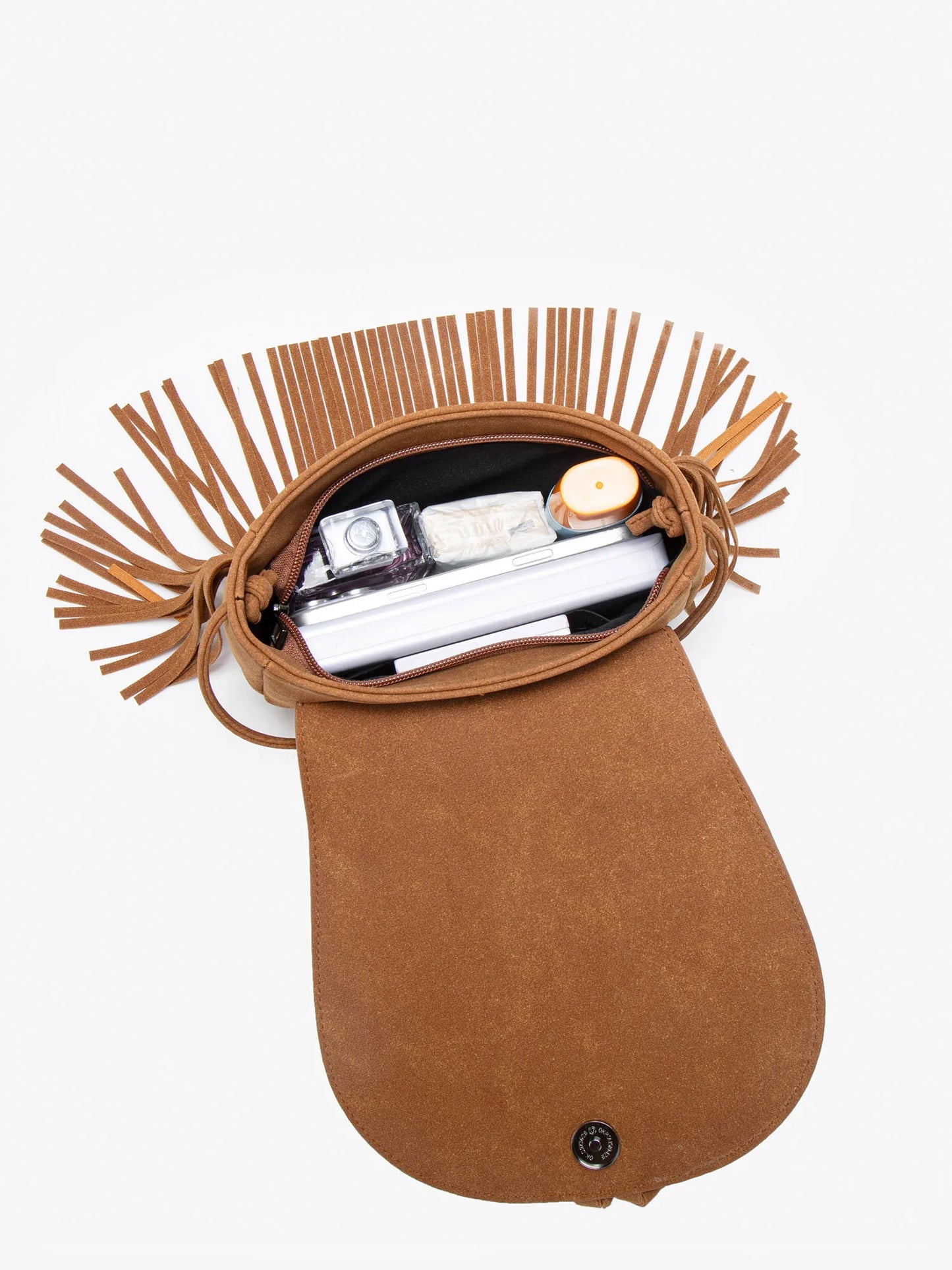 Boho Fringe Tassel Crossbody Bag – Women's Vegan Leather Shoulder Bag