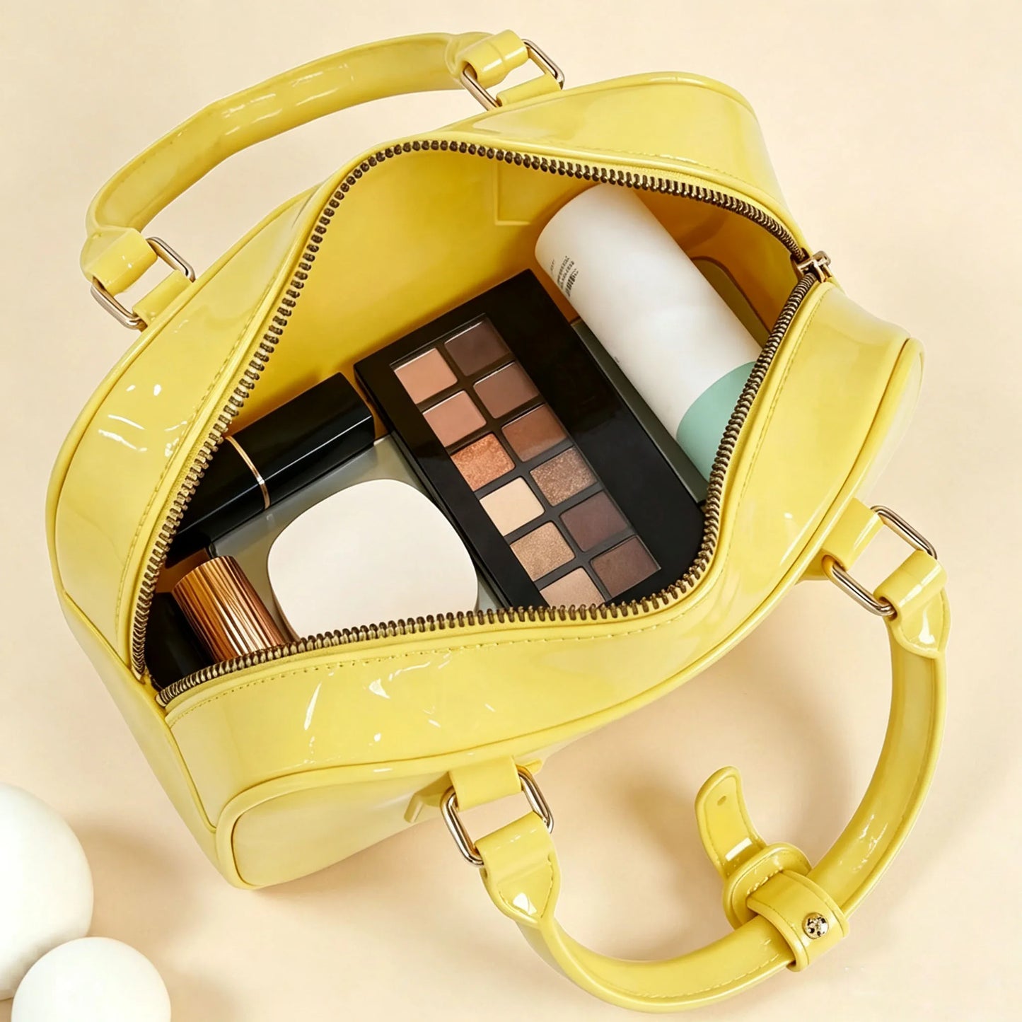 Mini PVC Crossbody Bag for Women – Cute Solid Color Shoulder Bag with Detachable Strap