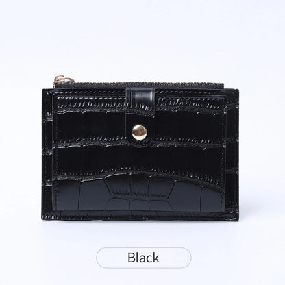 Women's Mini PU Leather Card Holder Wallet with Coin Purse