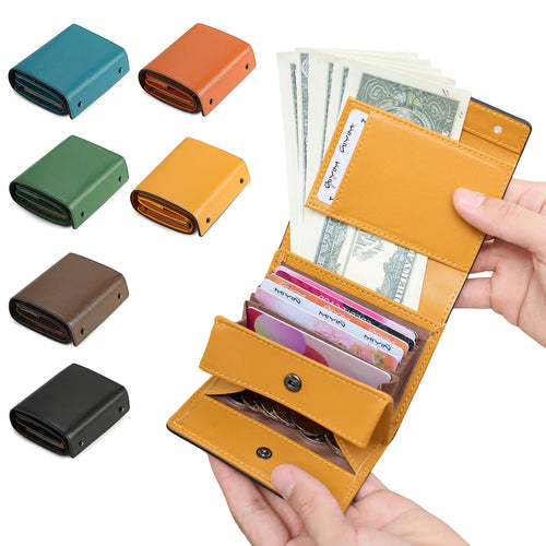 Trifold Wallet for Women – Slim Microfiber Leather with Card Slots