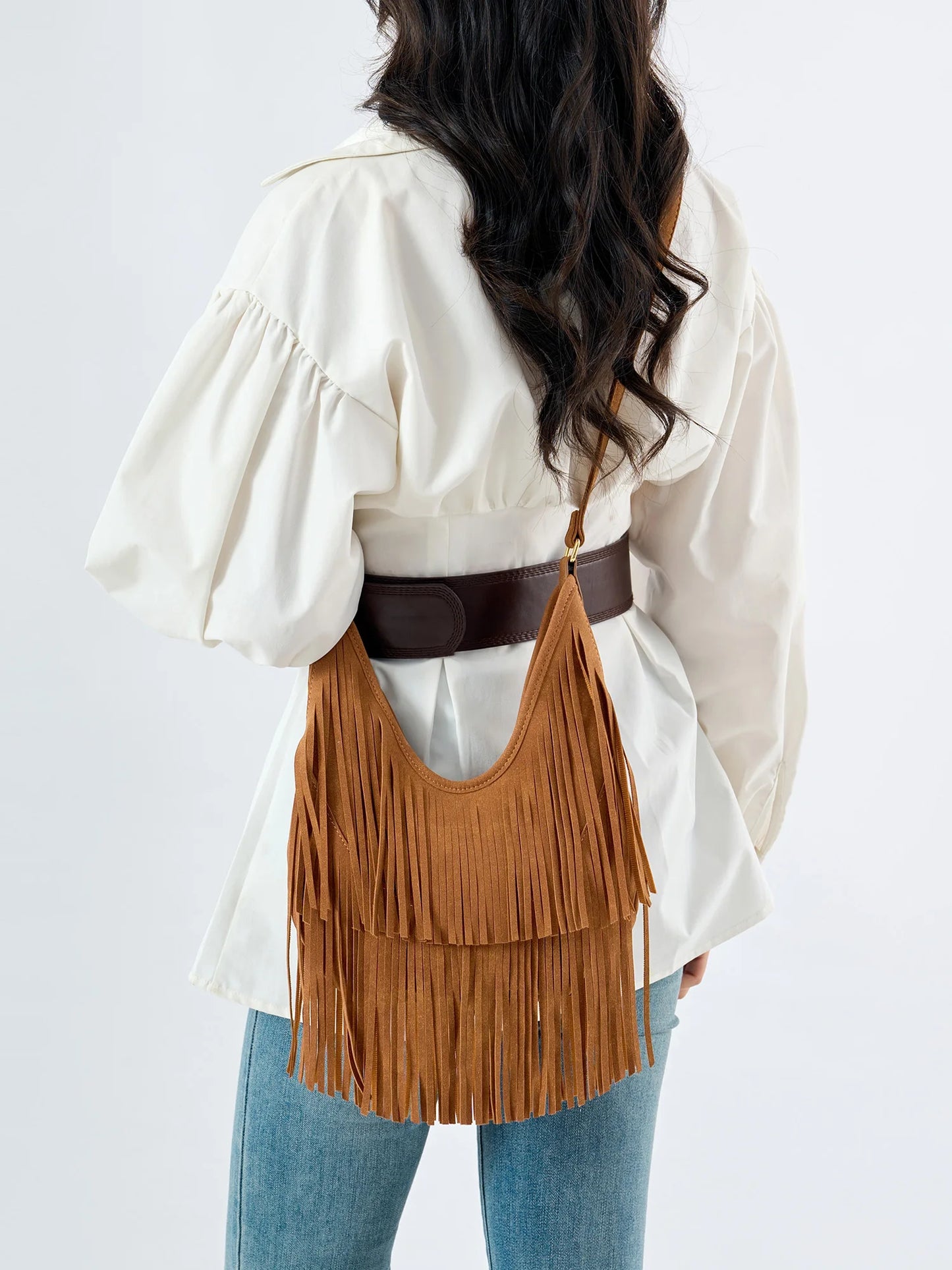 Fringe Crossbody Bag – Women's Boho Tassel Shoulder Tote