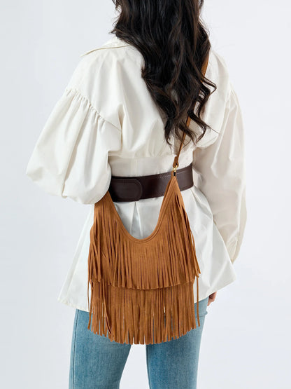 Fringe Crossbody Bag – Women's Boho Tassel Shoulder Tote