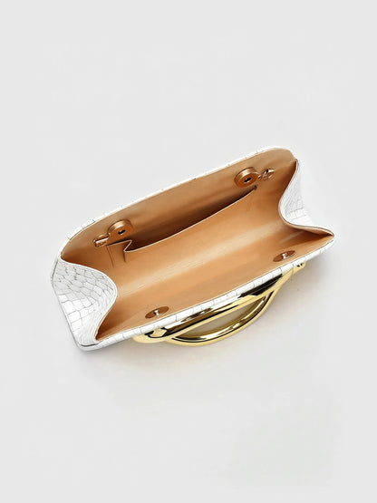 Women's Luxury Evening Clutch Bag – Chain Shoulder Crossbody with Gold Clasp