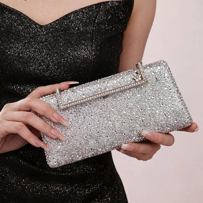 Sparkling Crystal Evening Clutch Bag – Women's Luxury Mini Crossbody