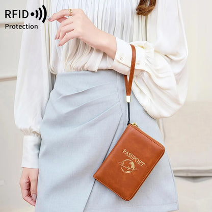 RFID Blocking Passport Holder & Travel Wallet – Credit Card Bag for Women & Men