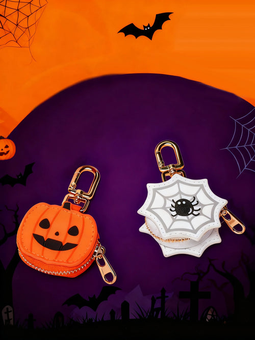 Halloween Mini Coin Purse Keychain – Cute Holiday Gift Wallet