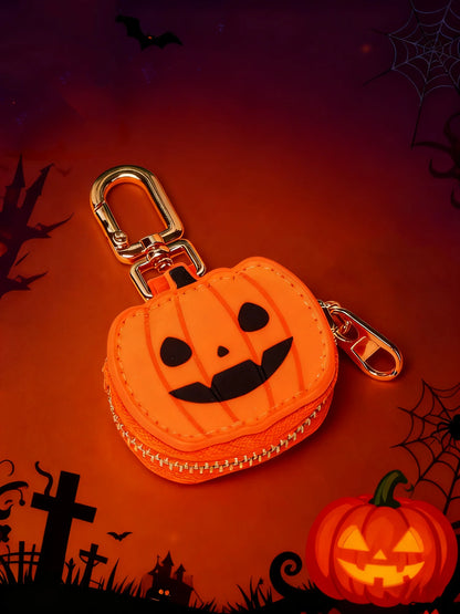 Halloween Mini Coin Purse Keychain – Cute Holiday Gift Wallet