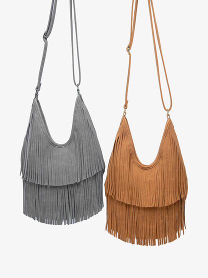 Fringe Crossbody Bag – Women's Boho Tassel Shoulder Tote