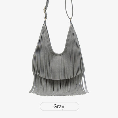 Fringe Crossbody Bag – Women's Boho Tassel Shoulder Tote