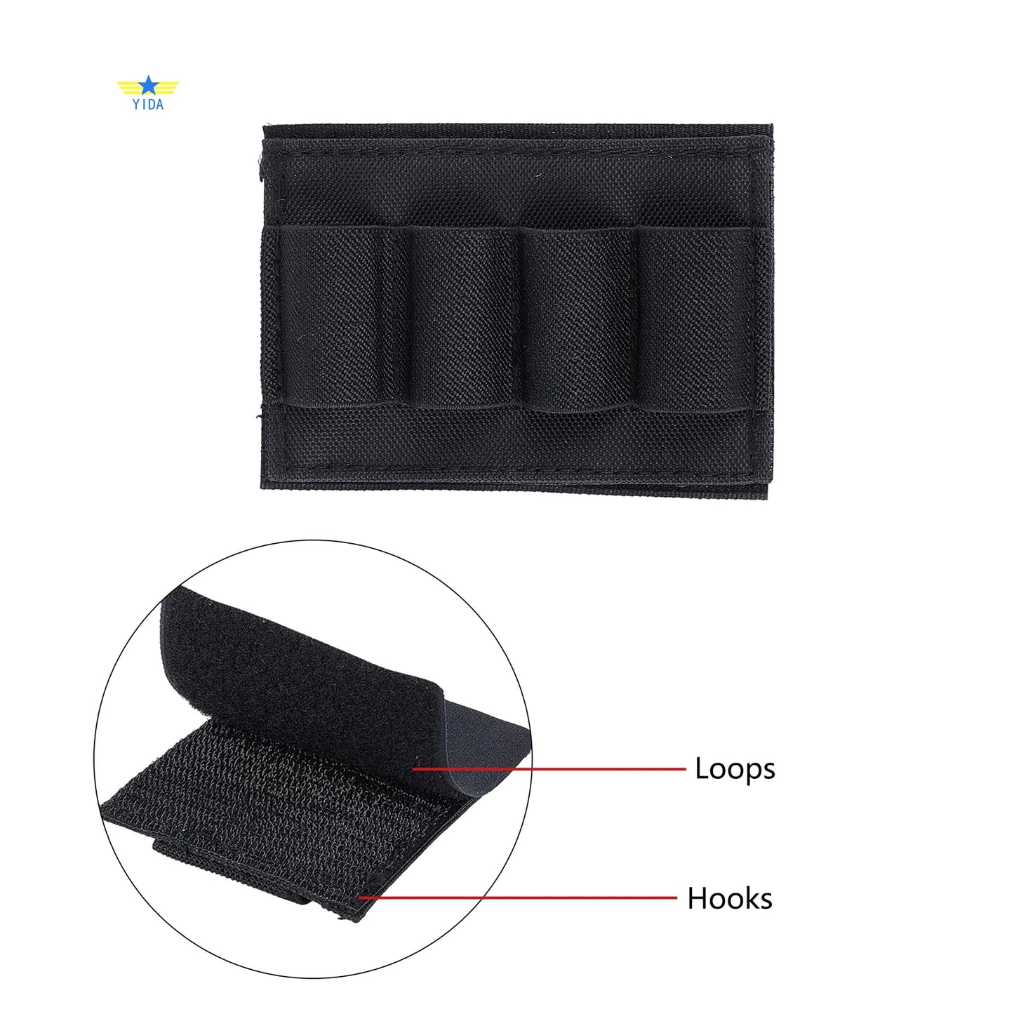 4-Round Shotgun Shell Holder Adhesive Side Saddle Ammo Carrier