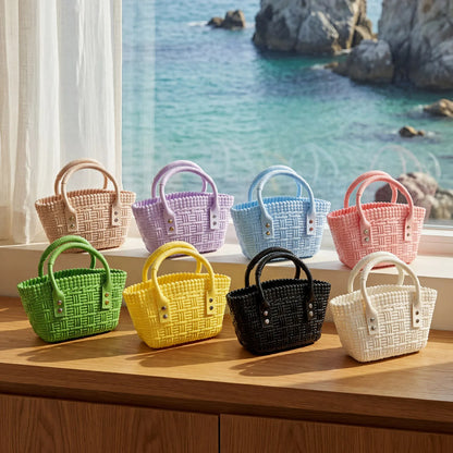 Woven Tote Bag Women's Summer Beach Handbag
